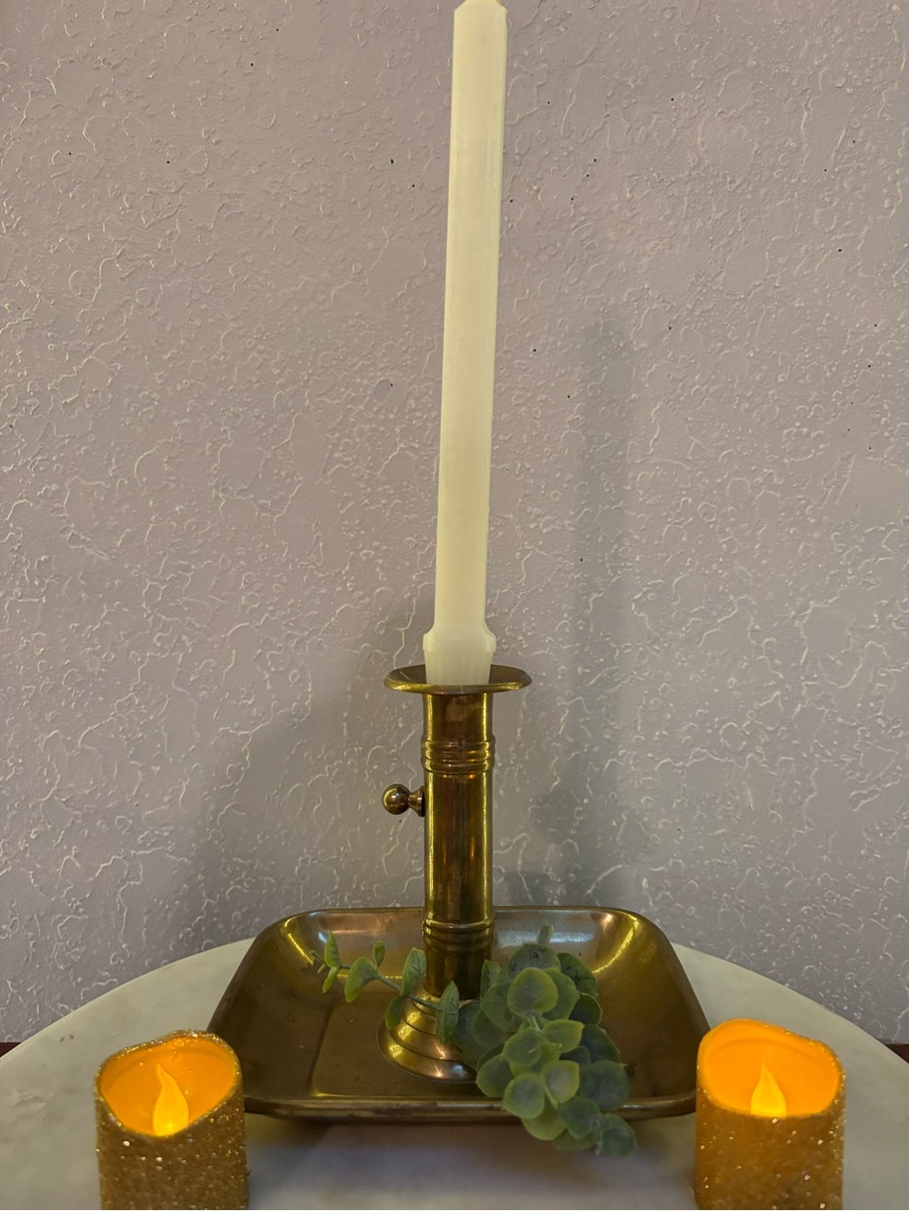 Vintage Brass Adjustable Candle Holder